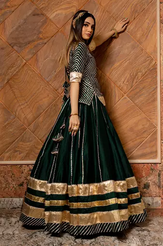 Baisa Dark Green Lehenga Set