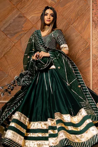 Baisa Dark Green Lehenga Set