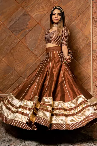 Bani Thani Brown Lehenga Set