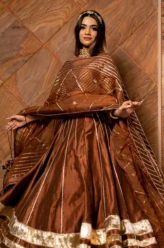 Bani Thani Brown Lehenga Set