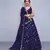 Divine Art Silk Mirror Work Navy Blue Lehenga Choli
