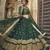 GREEN SEQUINS AND ZARI EMBROIDERED SOFT NET FESTIVE & PARTY WEAR SEMI STITCHED BRIDAL LEHENGA