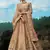 BROWN SEQUINS AND DORI EMBROIDERED SOFT NET FESTIVE & PARTY WEAR SEMI STITCHED LEHENGA