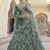 TURQUOISE SEQUINS AND DORI EMBROIDERED SOFT NET FESTIVE & PARTY WEAR SEMI STITCHED LEHENGA
