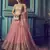 PINK SEQUINS AND DORI EMBROIDERED SOFT NET FESTIVE & PARTY WEAR SEMI STITCHED LEHENGA