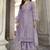 Lavender Heavy Butterfly Net Party Wear Suit