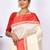 Biswa Bangla Presents Off White Pure Garad Silk Saree Without Blouse Piece
