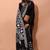 Black Kantha Stitch Silk Saree With Blouse Piece