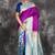 Purple Patli Pallu Banarasi Silk Saree With Blouse Piece