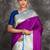 Purple Patli Pallu Banarasi Silk Saree With Blouse Piece