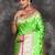 Green Patli Pallu Banarasi Silk Saree With Blouse Piece