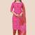 Pink Cotton Abstract Printed Stitched Kurta Suit Set