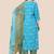 Blue Cotton Abstract Printed Stitched Kurta Suit Set