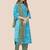 Blue Cotton Abstract Printed Stitched Kurta Suit Set