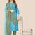 Blue Cotton Abstract Printed Stitched Kurta Suit Set