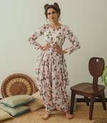 Cowled Soft Pink Berry Jumpsuit