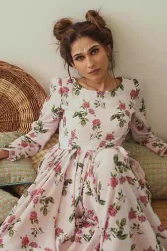 Cowled Soft Pink Berry Jumpsuit