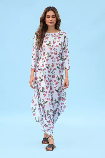 Iceberg Blue Dhoti Jumpsuit