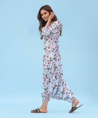 Iceberg Blue Striped Dhoti Jumpsuit 2