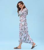 Iceberg Blue Striped Dhoti Jumpsuit