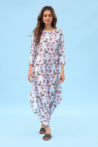 Iceberg Blue Striped Dhoti Jumpsuit