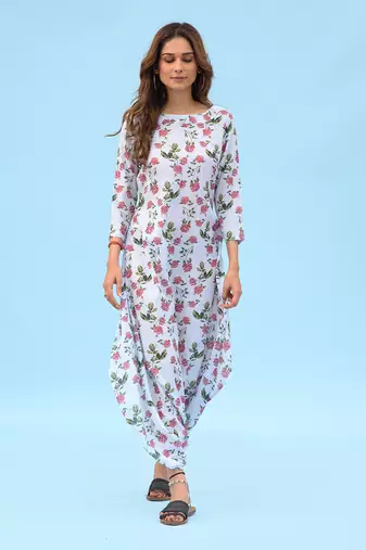 Iceberg Blue Striped Dhoti Jumpsuit