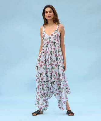 Iceberg Blue Striped Palazzo Jumpsuit 1