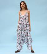 Iceberg Blue Striped Palazzo Jumpsuit