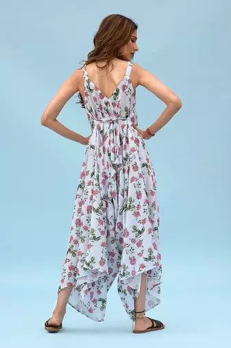 Iceberg Blue Striped Palazzo Jumpsuit