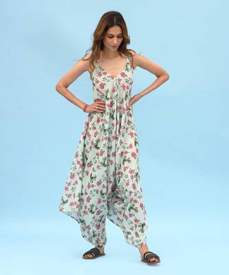 Sage Green Palazzo Jumpsuit 1