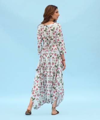 Sage Green Striped Dhoti Jumpsuit 3