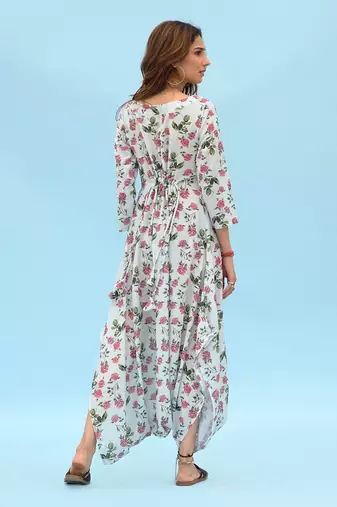 Sage Green Striped Dhoti Jumpsuit
