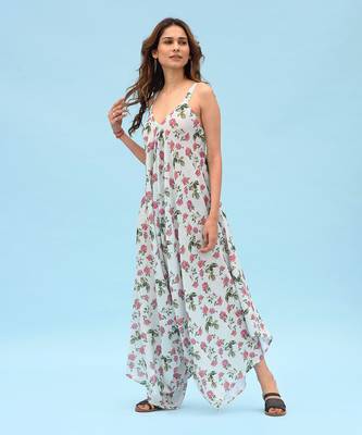 Sage Green Striped Palazzo Jumpsuit 1