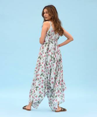 Sage Green Striped Palazzo Jumpsuit 2