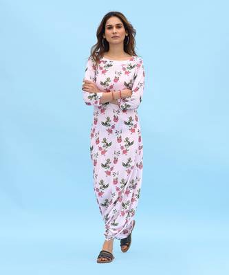 Soft Pink Berry Dhoti Jumpsuit 1