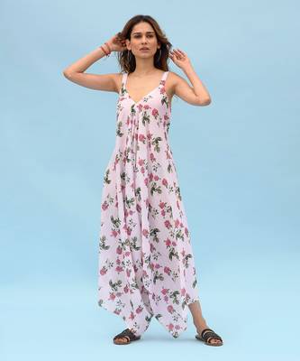 Soft Pink Berry Palazzo Jumpsuit 1