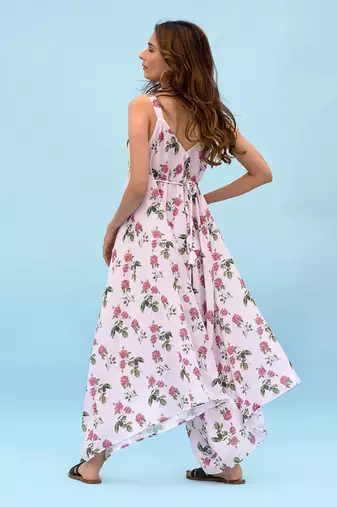 Soft Pink Berry Palazzo Jumpsuit