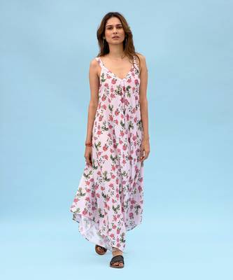 Soft Pink Berry Striped Palazzo Jumpsuit 1