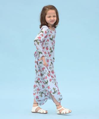 Iceberg Blue Dhoti Jumpsuit Kids 2