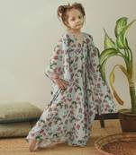 Iceberg Blue Kaftan Saree Kids