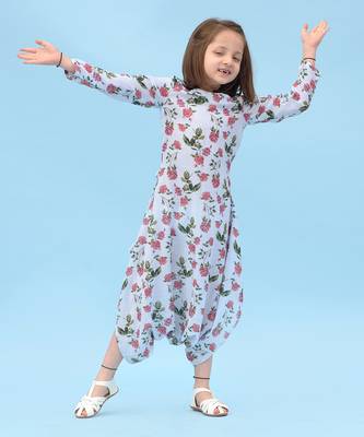 Iceberg Blue Striped Dhoti Jumpsuit Kids 1
