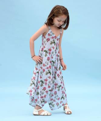 Iceberg Blue Striped Palazzo Jumpsuit Kids 1