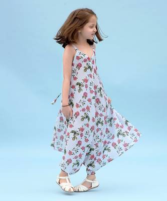 Iceberg Blue Striped Palazzo Jumpsuit Kids 2