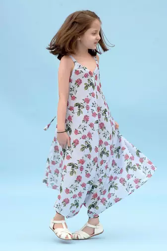 Iceberg Blue Striped Palazzo Jumpsuit Kids