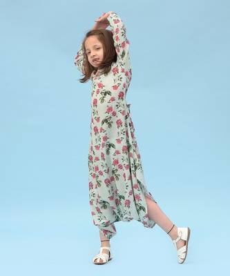 Sage Green Dhoti Jumpsuit Kids 2