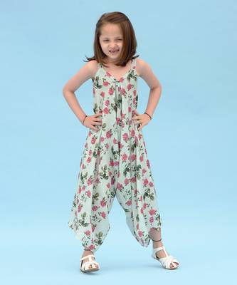 Sage Green Palazzo Jumpsuit Kids 1