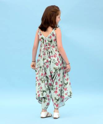 Sage Green Palazzo Jumpsuit Kids 3