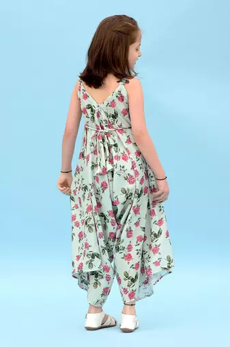 Sage Green Palazzo Jumpsuit Kids