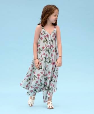 Sage Green Striped Palazzo Jumpsuit Kids 1