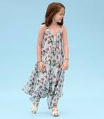 Sage Green Striped Palazzo Jumpsuit Kids